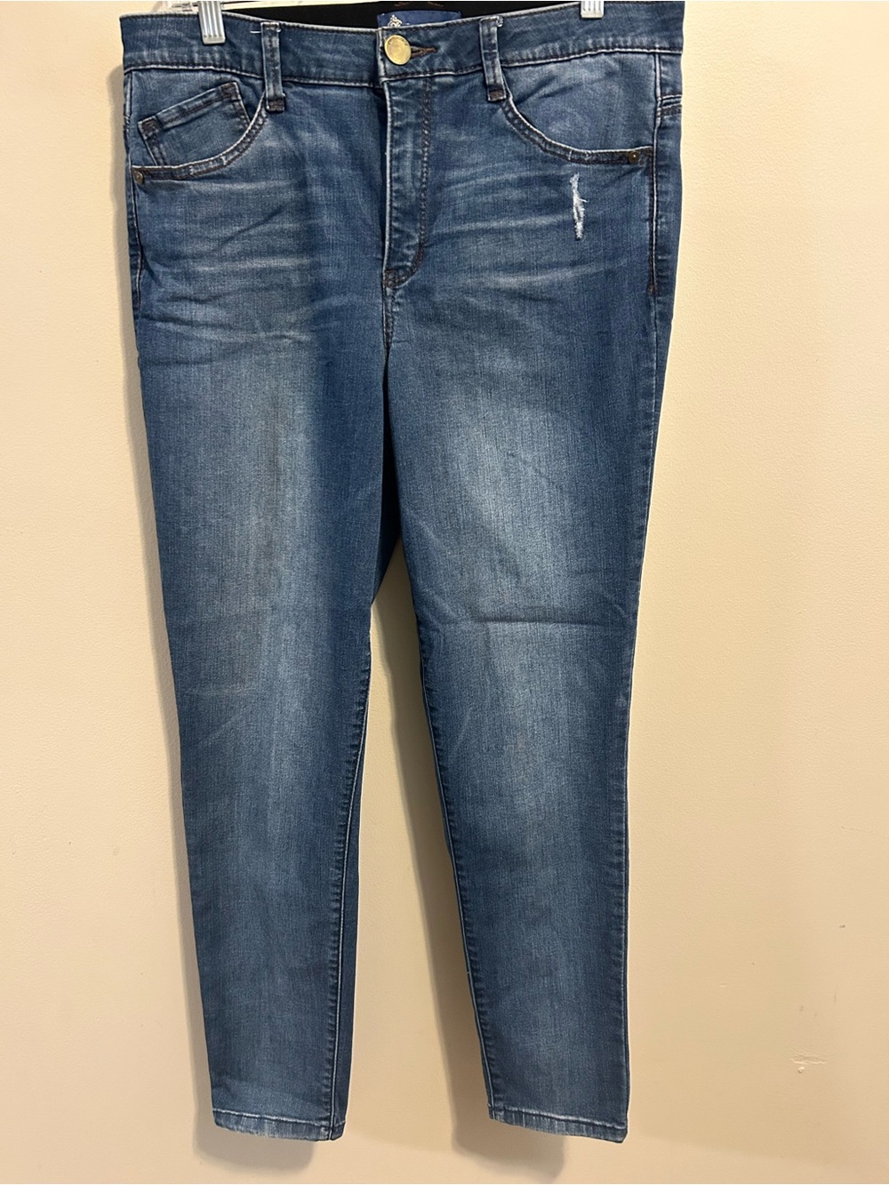 Democracy Absolution High Rise Skinny Jeans Womens 12 Ankle Crop Blue Denim Vtg